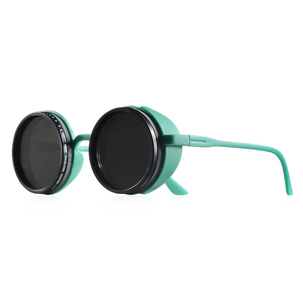 CRIXALIS Handmade ND Adjustable Sunglasses 1~9 Manual Dimming Glasses Fishing Filter UV400 Retro Steampunk Polarized SunGlasses