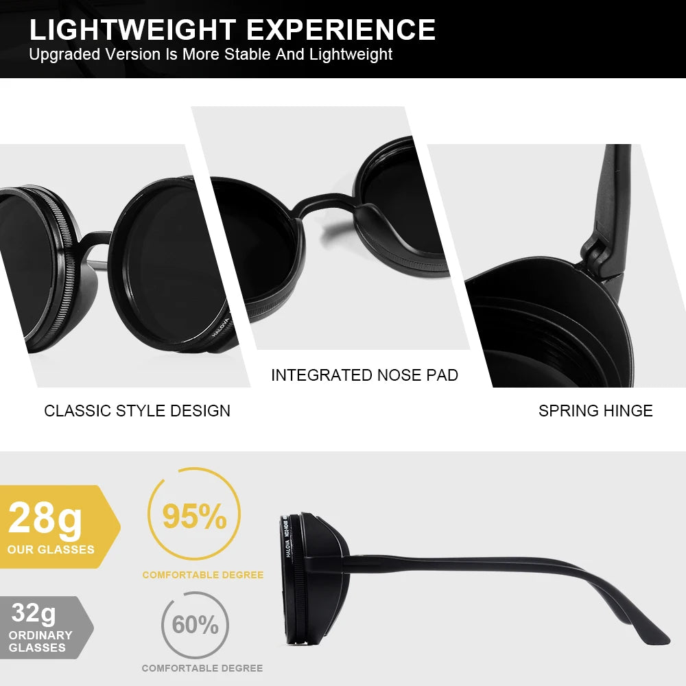 CRIXALIS Handmade ND Adjustable Sunglasses 1~9 Manual Dimming Glasses Fishing Filter UV400 Retro Steampunk Polarized SunGlasses