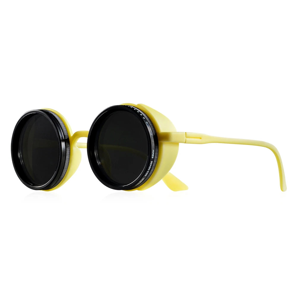 CRIXALIS Handmade ND Adjustable Sunglasses 1~9 Manual Dimming Glasses Fishing Filter UV400 Retro Steampunk Polarized SunGlasses